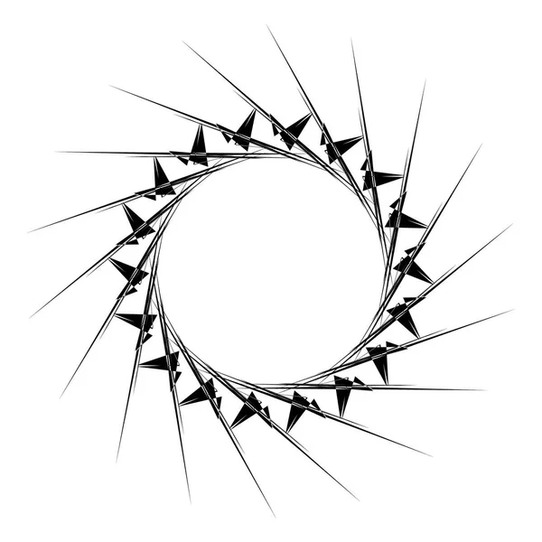 Geometrisches Radiales Element Abstraktes Konzentrisches Radial Geometrisches Motiv — Stockvektor