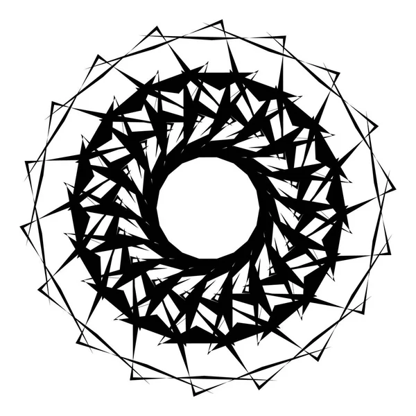 Geometrisches Radiales Element Abstraktes Konzentrisches Radial Geometrisches Motiv — Stockvektor