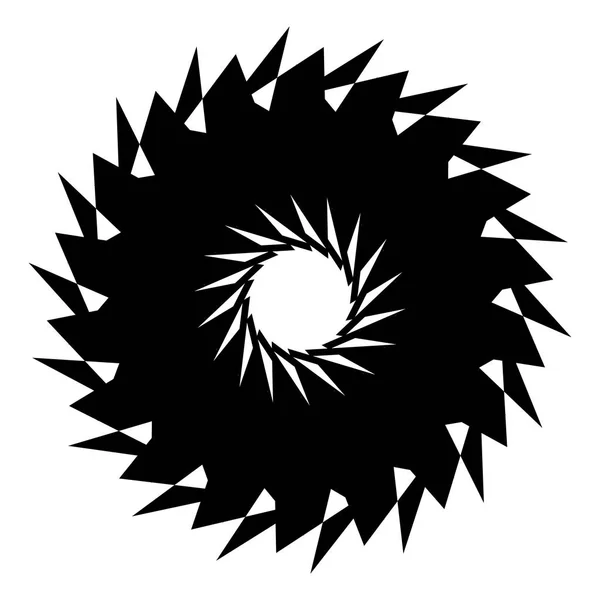 Élément Radial Géométrique Motif Géométrique Radial Concentrique Abstrait — Image vectorielle