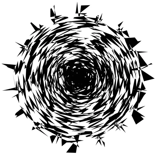 Circulaire Radiaal Abstracte Element Wit Vorm Met Vervorming Stralen — Stockvector