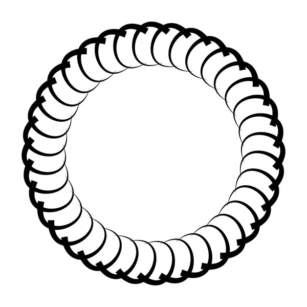 Geometrisches Radiales Element Abstraktes Konzentrisches Radial Geometrisches Motiv — Stockvektor