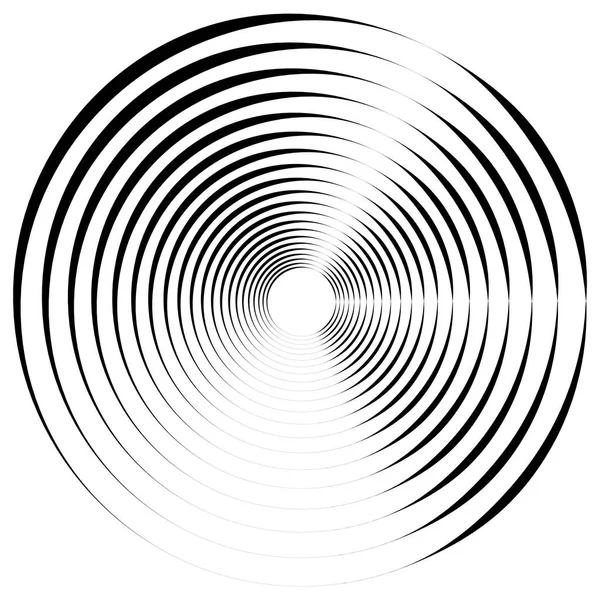 Koncentriska Radiella Element Utstråla Abstrakta Geometriska Element — Stock vektor