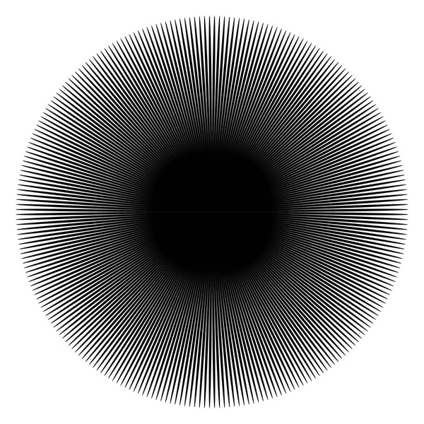 Elemento Radial Concêntrico Elemento Geométrico Abstrato Irradiante —  Vetores de Stock