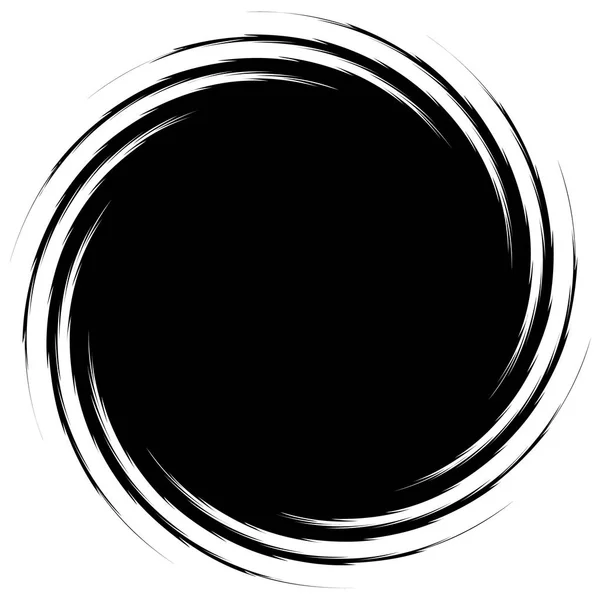 Circulaire Radiaal Abstracte Element Wit Vorm Met Vervorming Stralen — Stockvector