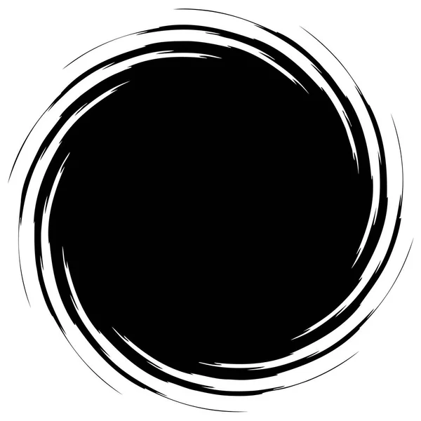 Kruhové Kruhové Abstraktní Prvek Bílém Pozadí Vyzařující Tvar Deformace — Stockový vektor