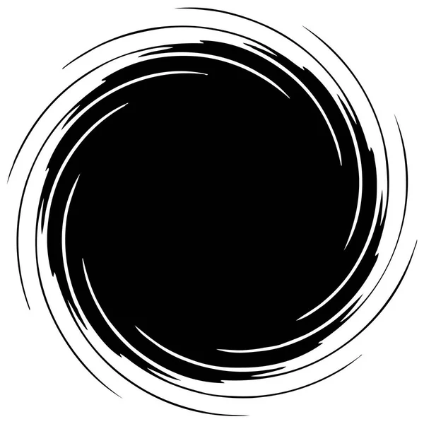 Circulaire Radiaal Abstracte Element Wit Vorm Met Vervorming Stralen — Stockvector