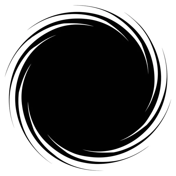 Circulaire Radiaal Abstracte Element Wit Vorm Met Vervorming Stralen — Stockvector