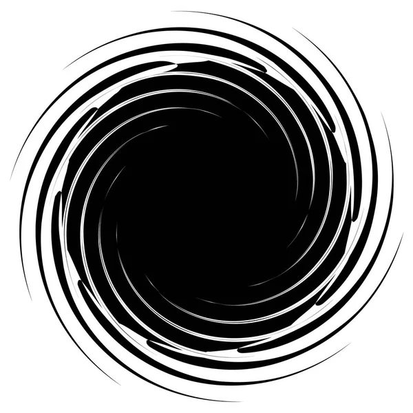 Circulaire Radiaal Abstracte Element Wit Vorm Met Vervorming Stralen — Stockvector