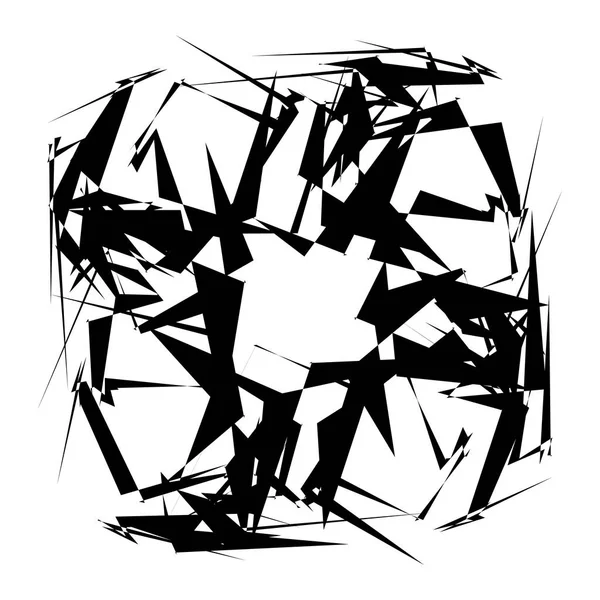 Circulaire Radiaal Abstracte Element Wit Vorm Met Vervorming Stralen — Stockvector