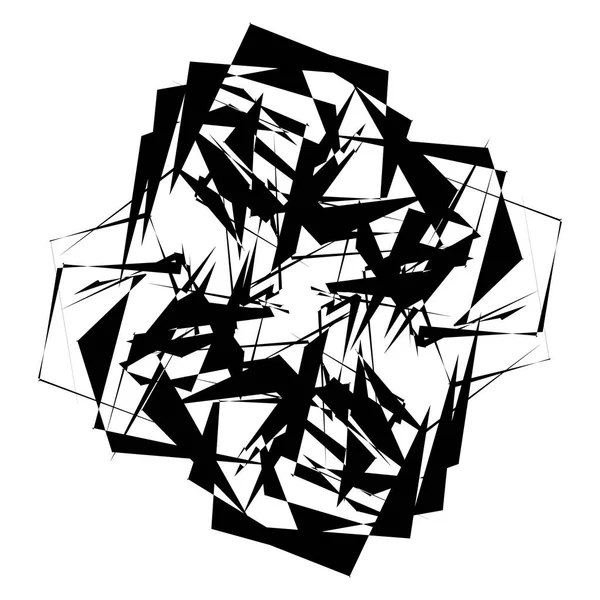 Круглий Радіальний Абстрактний Елемент Білому Випромінювальна Форма Викривленням — стоковий вектор