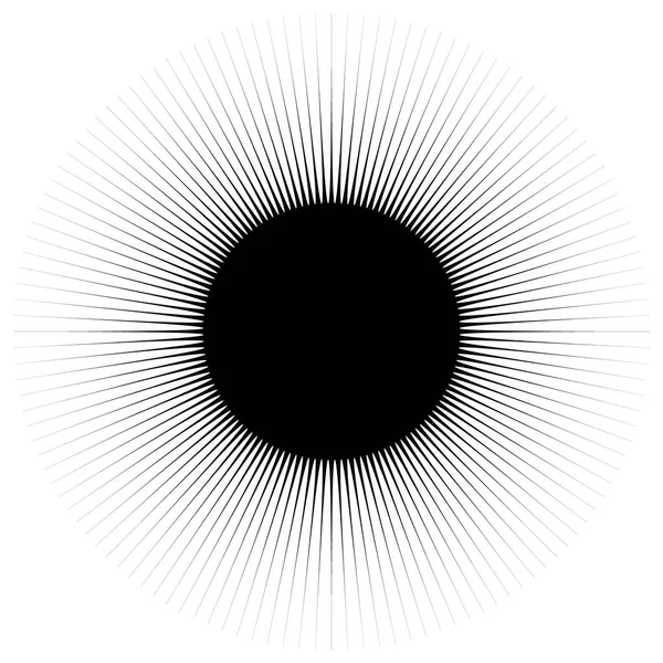 同心径向元素 辐射抽象几何元素 — 图库矢量图片