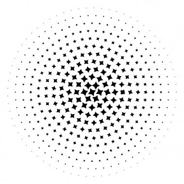 Noktalı resim öğesi. Yarım tonlu desen, vektör çizim ile soyut geometrik grafik