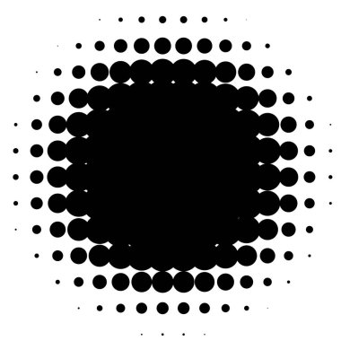 Noktalı resim öğesi. Yarım tonlu desen, vektör çizim ile soyut geometrik grafik