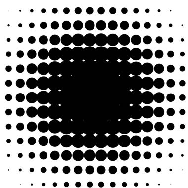 Noktalı resim öğesi. Yarım tonlu desen, vektör çizim ile soyut geometrik grafik