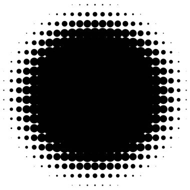 Noktalı resim öğesi. Yarım tonlu desen, vektör çizim ile soyut geometrik grafik