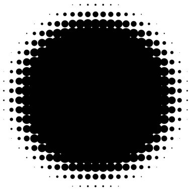 Noktalı resim öğesi. Yarım tonlu desen, vektör çizim ile soyut geometrik grafik