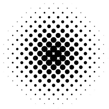 Noktalı resim öğesi. Yarım tonlu desen, vektör çizim ile soyut geometrik grafik