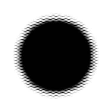 Noktalı resim öğesi. Yarım tonlu desen, vektör çizim ile soyut geometrik grafik