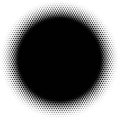 Noktalı resim öğesi. Yarım tonlu desen, vektör çizim ile soyut geometrik grafik