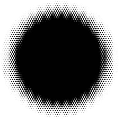 Noktalı resim öğesi. Yarım tonlu desen, vektör çizim ile soyut geometrik grafik