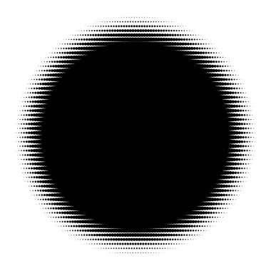 Noktalı resim öğesi. Yarım tonlu desen, vektör çizim ile soyut geometrik grafik