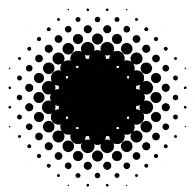 Noktalı resim öğesi. Yarım tonlu desen, vektör çizim ile soyut geometrik grafik