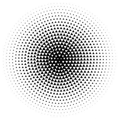 Noktalı resim öğesi. Yarım tonlu desen, vektör çizim ile soyut geometrik grafik