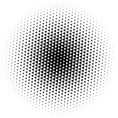 Noktalı resim öğesi. Yarım tonlu desen, vektör çizim ile soyut geometrik grafik