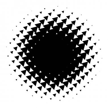 Noktalı resim öğesi. Yarım tonlu desen, vektör çizim ile soyut geometrik grafik