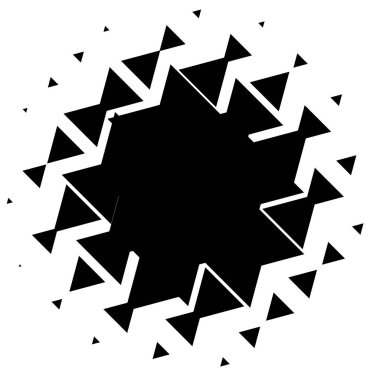 Noktalı resim öğesi. Yarım tonlu desen, vektör çizim ile soyut geometrik grafik