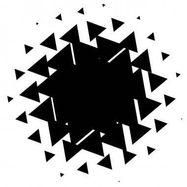 Noktalı resim öğesi. Yarım tonlu desen, vektör çizim ile soyut geometrik grafik