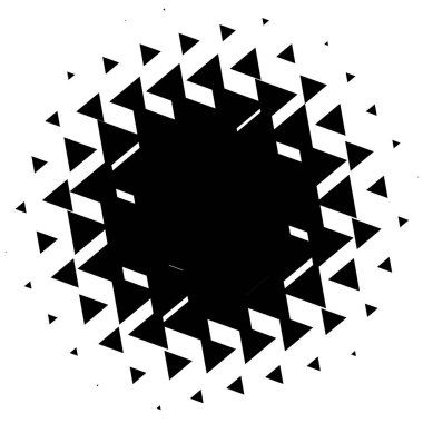 Noktalı resim öğesi. Yarım tonlu desen, vektör çizim ile soyut geometrik grafik