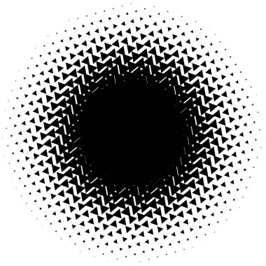 Noktalı resim öğesi. Yarım tonlu desen, vektör çizim ile soyut geometrik grafik