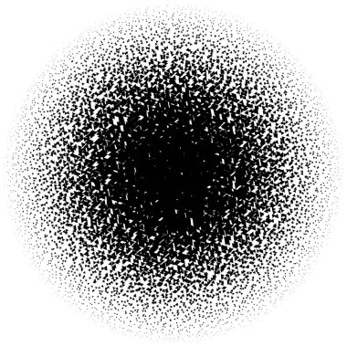 Noktalı resim öğesi. Yarım tonlu desen, vektör çizim ile soyut geometrik grafik