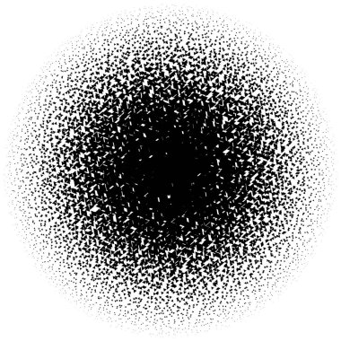 Noktalı resim öğesi. Yarım tonlu desen, vektör çizim ile soyut geometrik grafik