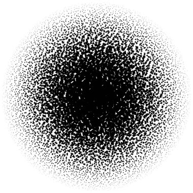 Noktalı resim öğesi. Yarım tonlu desen, vektör çizim ile soyut geometrik grafik