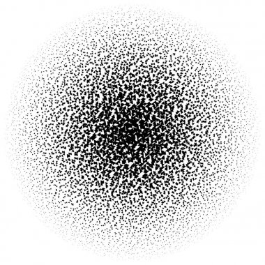 Noktalı resim öğesi. Yarım tonlu desen, vektör çizim ile soyut geometrik grafik