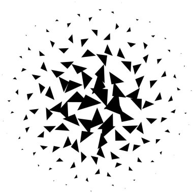 Noktalı resim öğesi. Yarım tonlu desen, vektör çizim ile soyut geometrik grafik