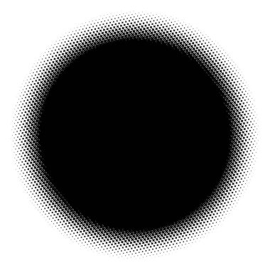 Noktalı resim öğesi. Yarım tonlu desen, vektör çizim ile soyut geometrik grafik