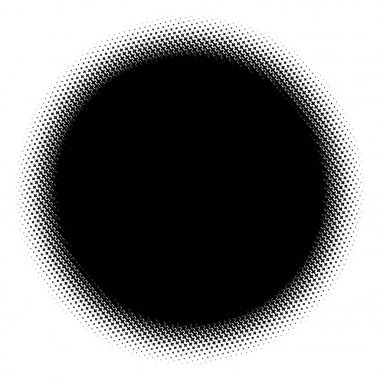 Noktalı resim öğesi. Yarım tonlu desen, vektör çizim ile soyut geometrik grafik