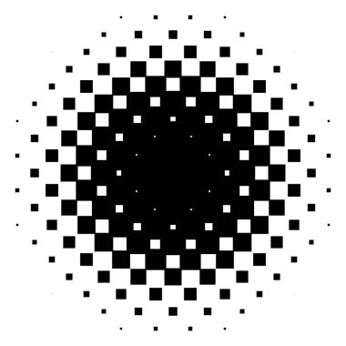 Noktalı resim öğesi. Yarım tonlu desen, vektör çizim ile soyut geometrik grafik