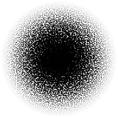 Noktalı resim öğesi. Yarım tonlu desen, vektör çizim ile soyut geometrik grafik