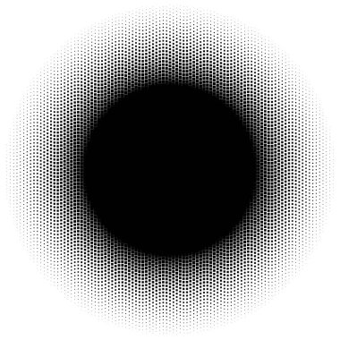 Noktalı resim öğesi. Yarım tonlu desen, vektör çizim ile soyut geometrik grafik
