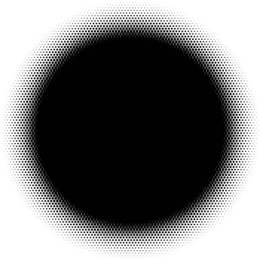 Noktalı resim öğesi. Yarım tonlu desen, vektör çizim ile soyut geometrik grafik