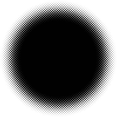 Noktalı resim öğesi. Yarım tonlu desen, vektör çizim ile soyut geometrik grafik