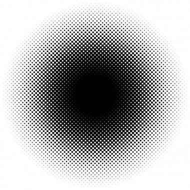 Noktalı resim öğesi. Yarım tonlu desen, vektör çizim ile soyut geometrik grafik