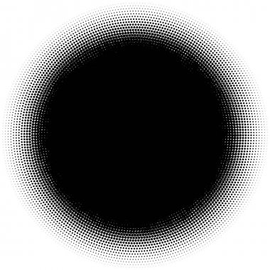 Noktalı resim öğesi. Yarım tonlu desen, vektör çizim ile soyut geometrik grafik