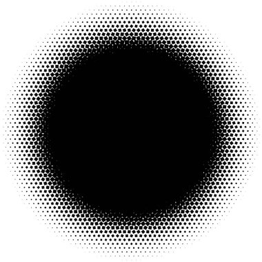 Noktalı resim öğesi. Yarım tonlu desen, vektör çizim ile soyut geometrik grafik