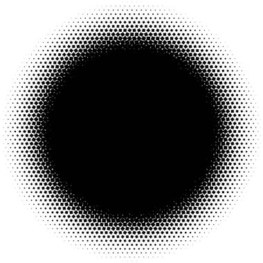 Noktalı resim öğesi. Yarım tonlu desen, vektör çizim ile soyut geometrik grafik