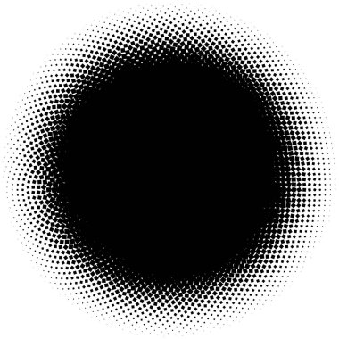 Noktalı resim öğesi. Yarım tonlu desen, vektör çizim ile soyut geometrik grafik